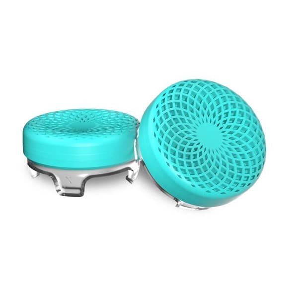 KontrolFreek Lotus - PS5/PS4 - 2 konkava joysticks - Mellanstor - Blågrön/Transparent