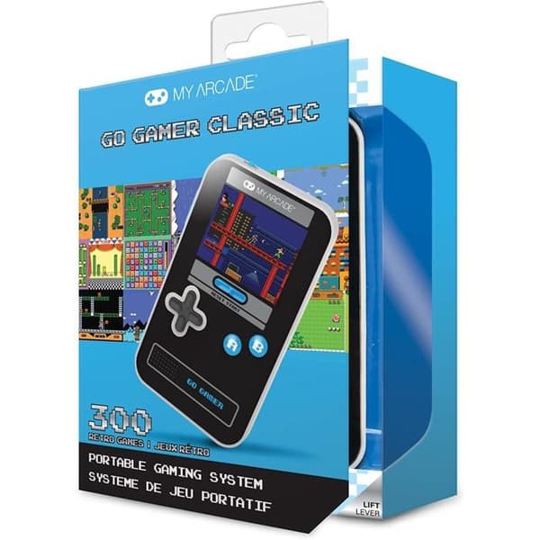 Bärbar konsol - My Arcade - GO Gamer - Blå/Svart - 300 spel - Skärm 6,3 cm