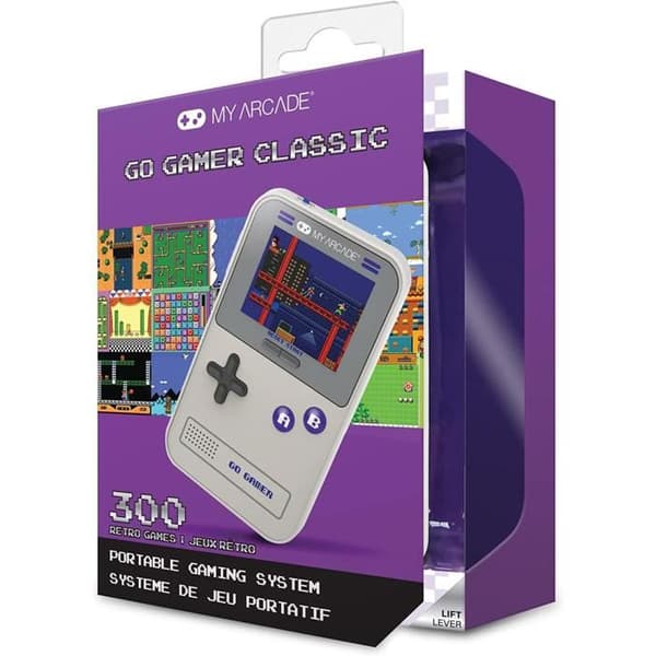 Bärbar konsol - My Arcade - GO Gamer - Lila/Grå - 300 spel - Multiplattform