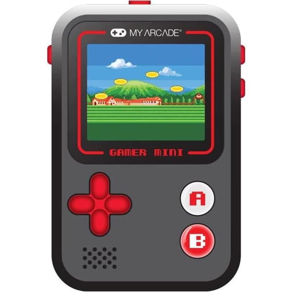 Min Arcade - Gamer mini klassisk fickkonsol - Röd/svart