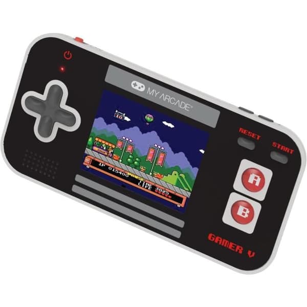 Bärbar konsol - My Arcade - Classic Gamer V - 220 spel - Röd/Grå/Svart - 6,3 cm skärm