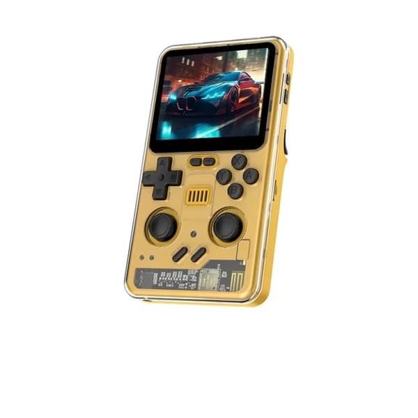 Håndholdt Spilkonsol, 1024x768 IPS Skærm, Dual TF Kort Support,128G, GUL