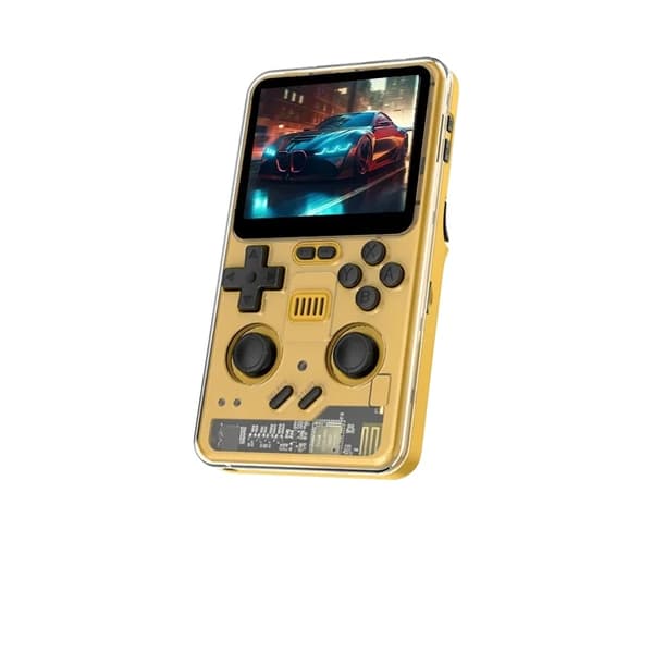Håndholdt Spilkonsol, 1024x768 IPS Skærm, Dual TF Kort Support,128G, GUL