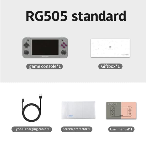 Håndholdt Spilkonsol, 4,95-tommer OLED Skærm, 70.000+ Spil,256G 35K SPIL, Sølv