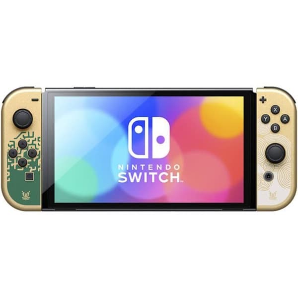 "Konsol Nintendo Switch OLED The Legend of Zelda: Tears of the Kingdom Version HK Original UK-laddare + UK-FR-adapter"