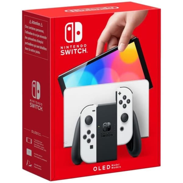 Nintendo Switch-konsol - OLED-modell • Vit Vit
