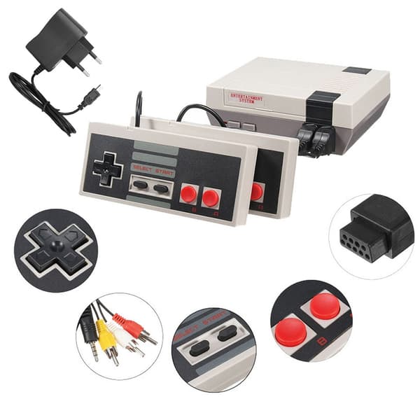 NES Mini Retro spelkonsol med 620 klassiska spel - Retro TV-spel med 2 kontroller