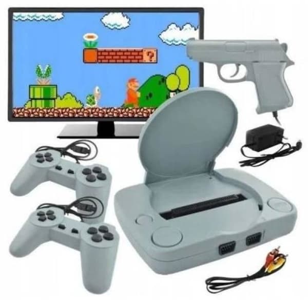 Retro-konsol - Riff - RF-2GUN - 22 spel 8 bit - 2 joysticks - Spelgunna