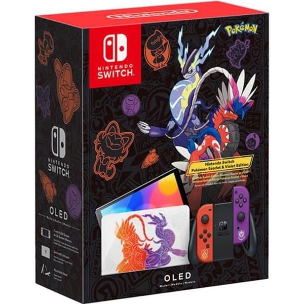 Nintendo Switch OLED Pokémon Limited Edition-konsol (japansk version + US-FR-adapter)