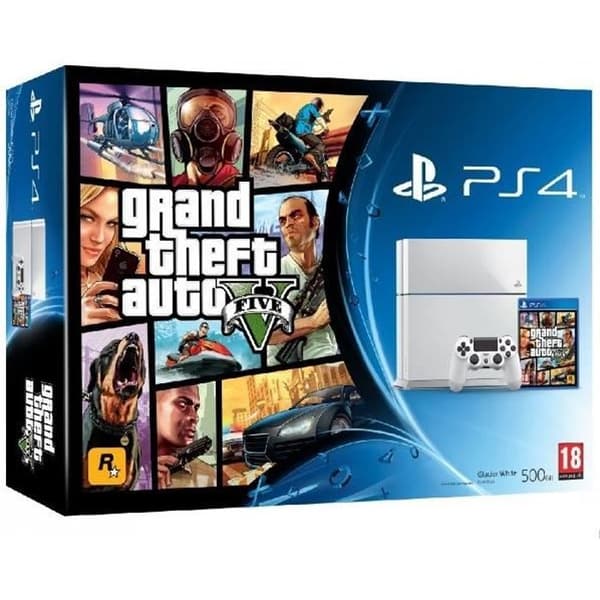 Konsol för vardagsrum - Sony - PS4 - 500 Go - Paket - Spel GTA 5- USED