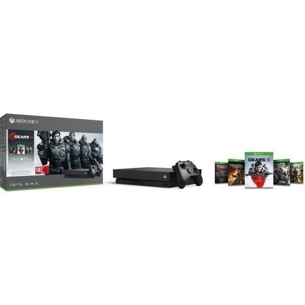 Xbox One X 1TB + 5 Gears of War-spel + 1 månads Xbox Live Gold testversion + 1 månads Xbox Game Pass testversion