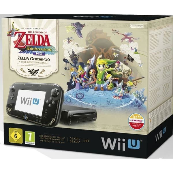WII U PREMIUM + LEGEND OF ZELDA THE WINDWAKER- USED