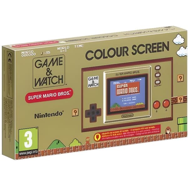 Spel- och klockkonsol • Super Mario Bros. Beige, Röd