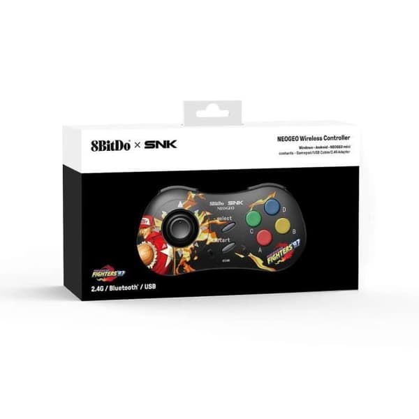 Terry Bogard Edition: 8Bitdo Manett Bluetooth Stil SNK Neo Geo - kompatibel med PC Windows, Android och Neo Geo Mini