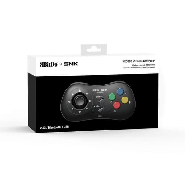 Manett Bluetooth - 8Bitdo - Stil SNK Neo Geo - Kompatibel med PC, Android - Begränsad upplaga - Svart