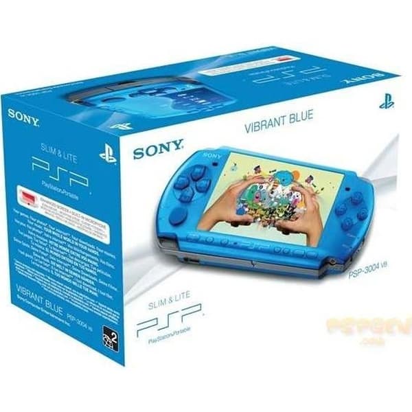 KONSOLL SONY BASE PACK PSP 3000 BLÅ- USED Blå