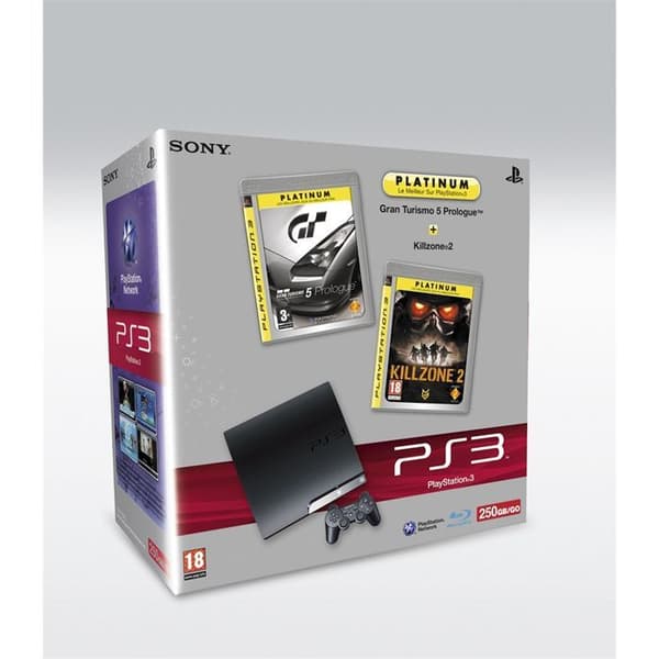 Sony PS3 Slim 250 GB + GT5 Prologue P-konsolpaket