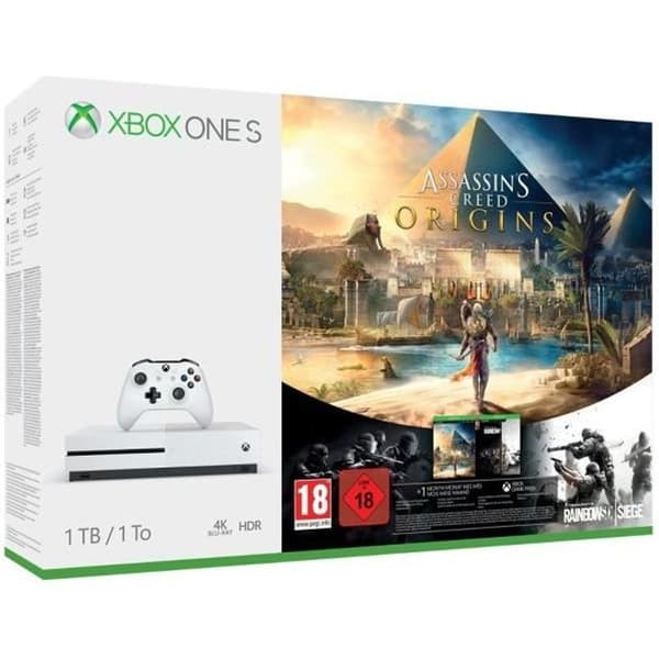 Xbox One S 1TB Assassin's Creed Origins + Rainbow Six: Siege