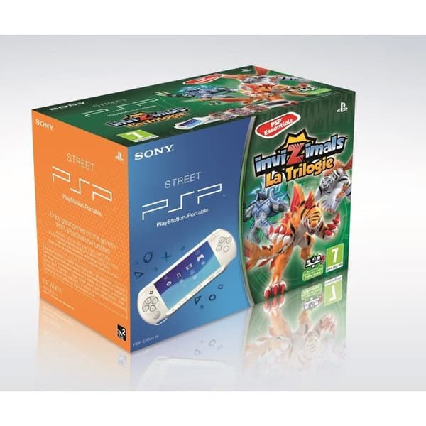 PSP WHITE STREET + INVIZIMAL TRILOGY + KAMERA- REFURBISHED
