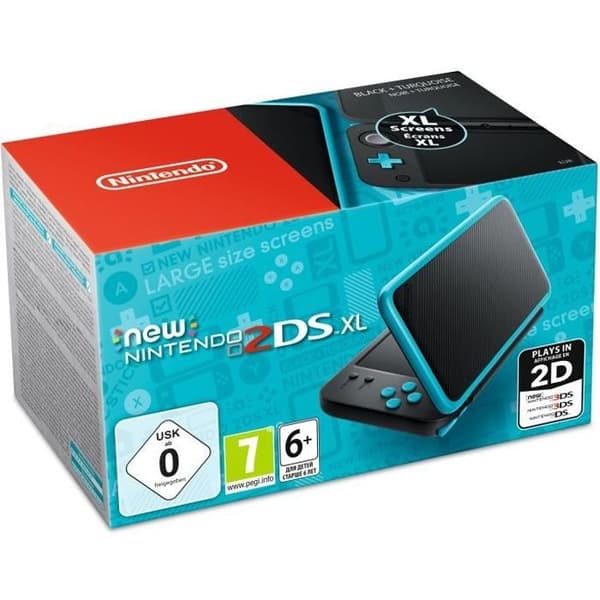 Nya Nintendo 2DS XL svart och turkos