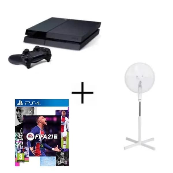 Konsol för vardagsrummet - Sony - PS4 500 GB - Bundle FIFA 21 - Gratis fläkt - 1 kontroller max- USED