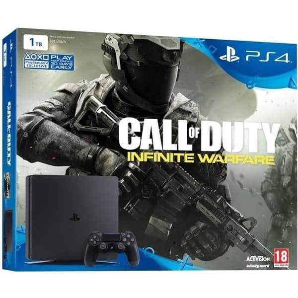 Nytt PS4 Slim 1TB + 2 handkontroller + Call of Duty Infinite Warfare Game