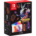 Miniatyrbild 1 av 4: Nintendo Switch-konsol – Pokémon Scarlet &amp; Purple Edition OLED-modell JP-version Original USA-laddare med US-FR-adapter
