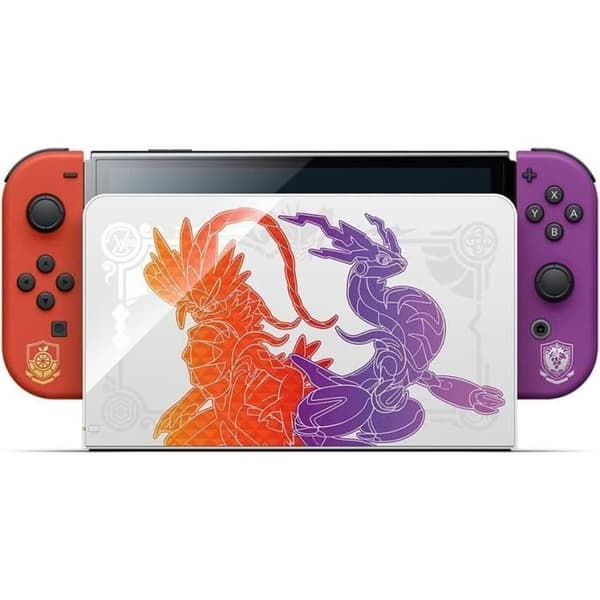 Nintendo Switch-konsol OLED-modell Limited Edition Pokémon Violet &amp; Scarlet - japansk version med nätadapter