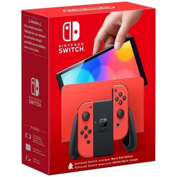 Portabel konsol - Nintendo - Switch OLED - Begränsad Mario-utgåva - Röd - Mario-licens
