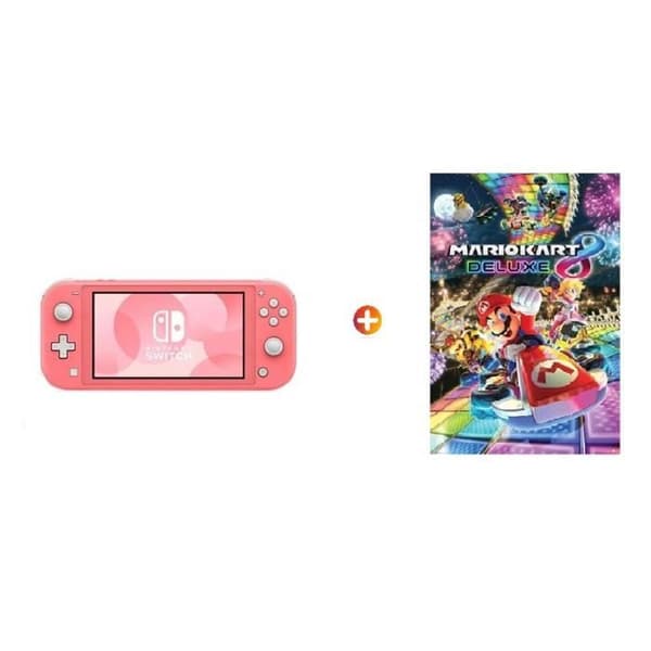 SWITCH LITE CORAL + MARIO KART 8