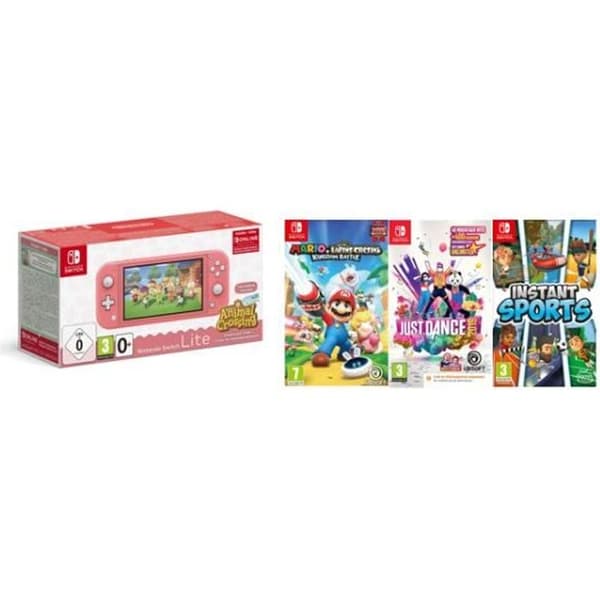 Konsol Nintendo Switch Lite - Animal Crossing - Koral - Kompakt och lätt - 32 Go