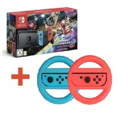 NINTENDO SWITCH NEON KONSOL + MARIO KART + PAR RATT