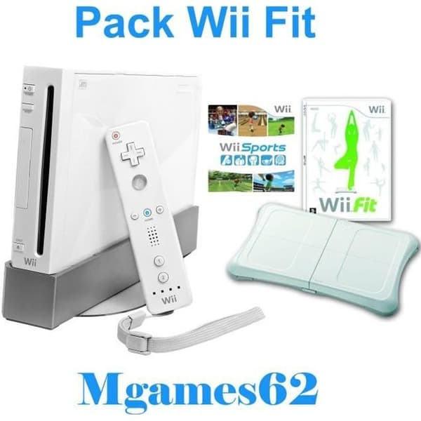 Vit Nintendo Wii-konsol + Wii Sports + Wii Fit + Balance Board Mgames62