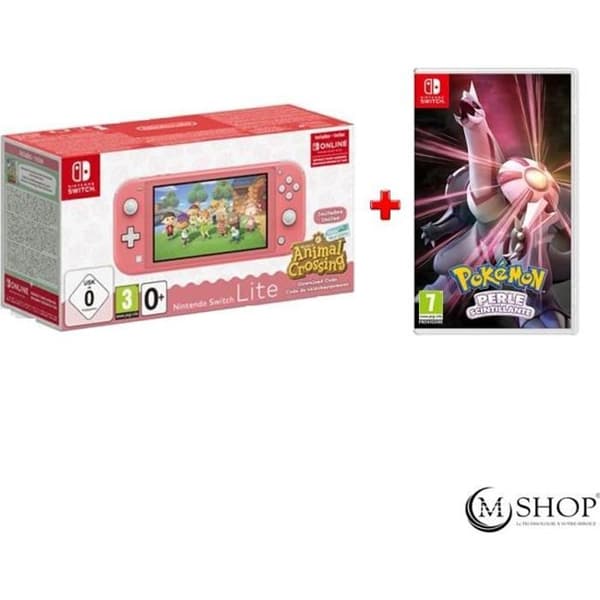 Bärbar konsol - Nintendo - Nintendo Switch Lite - Animal Crossing - Pokémon Skimrande Pärla