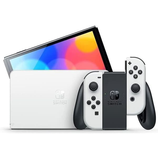 Konsol Nintendo Switch Modell OLED-dockningsstation/Joy-Con-kontroller Vit pekskärm Wifi Bluetooth 64 GB internminne