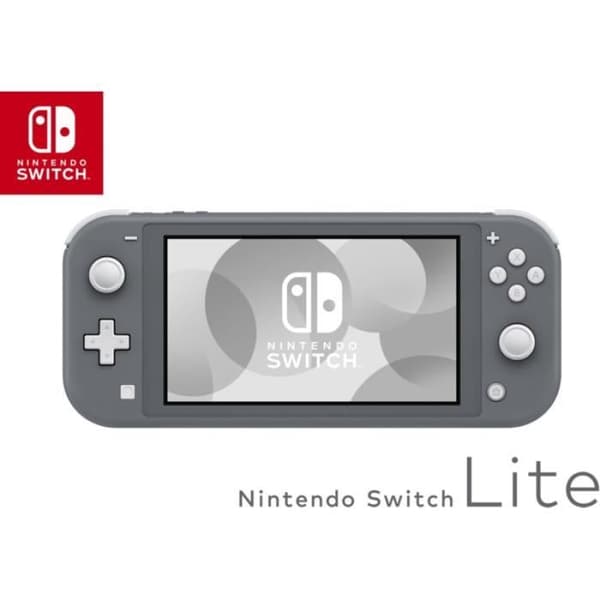 Nintendo Switch Lite Grey Switch Lite-konsol + Bigben Soft Pouch för Switch Lite + Bigben Protection Accessory v