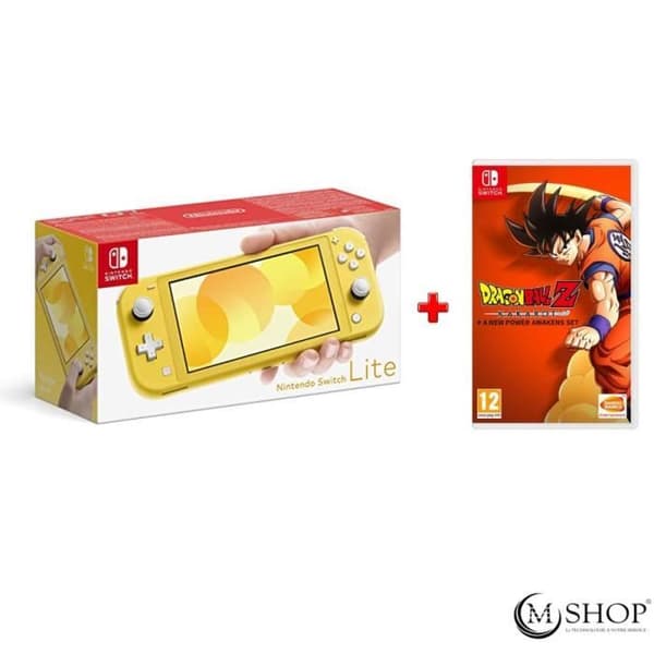 Packa Nintendo Switch Lite gul + Dragon Ball Z Kakarot