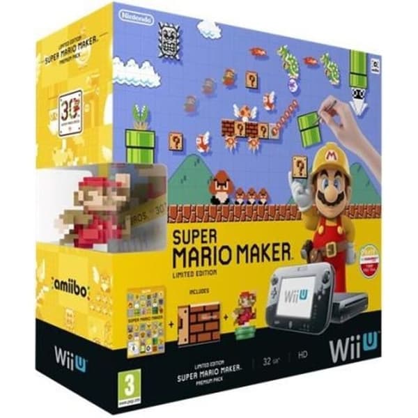 Nintendo Wii U Super Mario Maker Premium Pack 32 GB spelkonsol svart- USED