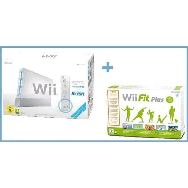Wii Sports Resort Pack White + Wii Fit Plus