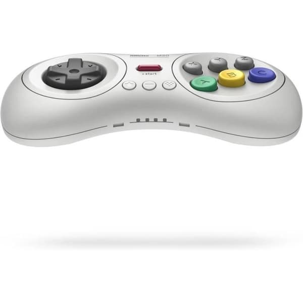 8bitdo Manette Bluetooth 8 knappar M30, vit färg kompatibel med Switch, Android och PC