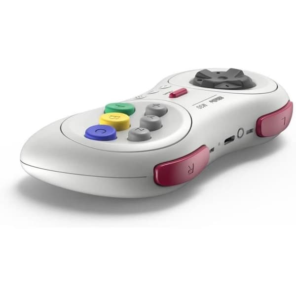 8bitdo Manette Bluetooth 8 knappar M30, vit färg kompatibel med Switch, Android och PC