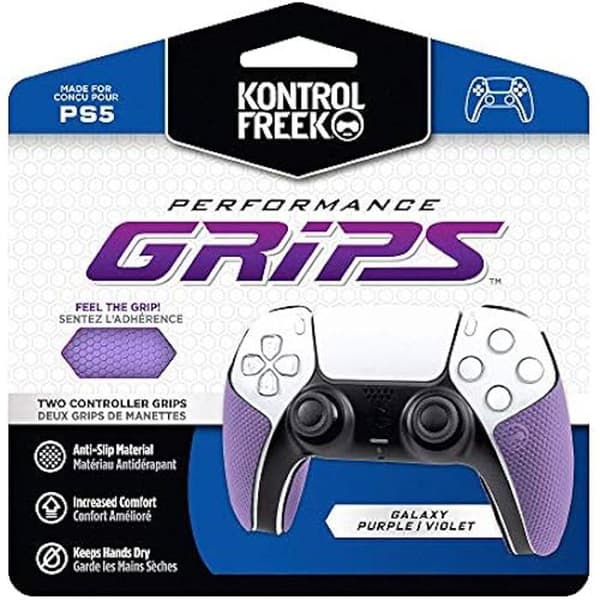 KontrolFreek Performance Grips för Playstation 5 Controller (PS5) | Galaxy Lila