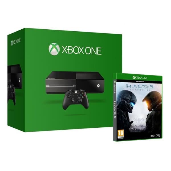 KONSOLL XBOX ONE 500 GB SVART + HALO 5- USED