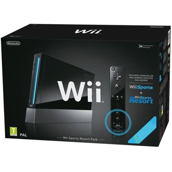 Spelkonsol - Nintendo - Wii Sports Resort Pak - Svart - Wii MotionPlus - Paket- USED