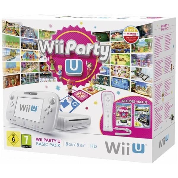 Nintendo Wii U Party Basic Pack vit spelkonsol - Basic partypack med 2 spel ingår- USED