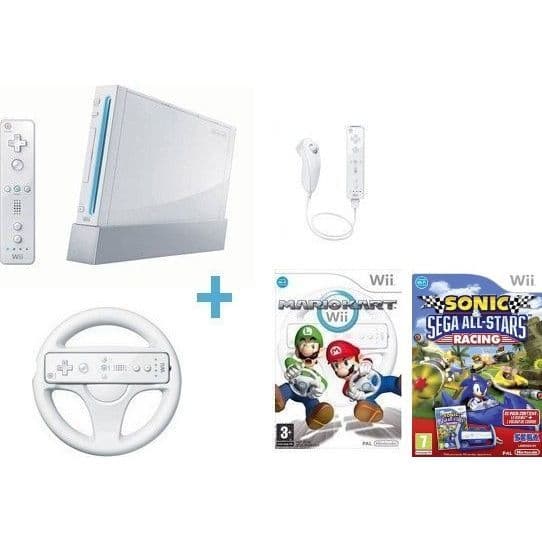 Wii MARIO KART + SONIC ALL STARS RACING- USED