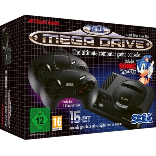 Retrokonsol Koch Media Sega Mega Drive Mini • Retrokonsol - Arkadspel • Konsol - Spel- USED