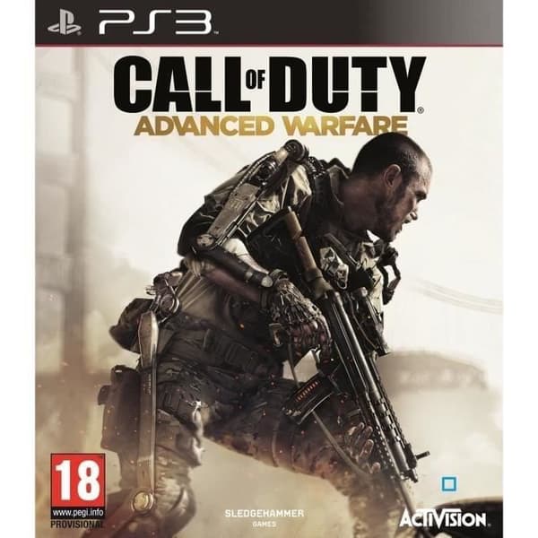 PS3 Slim 12 GB-konsol - Sony - Call Of Duty Advanced Warfare - Svart - Pack- USED