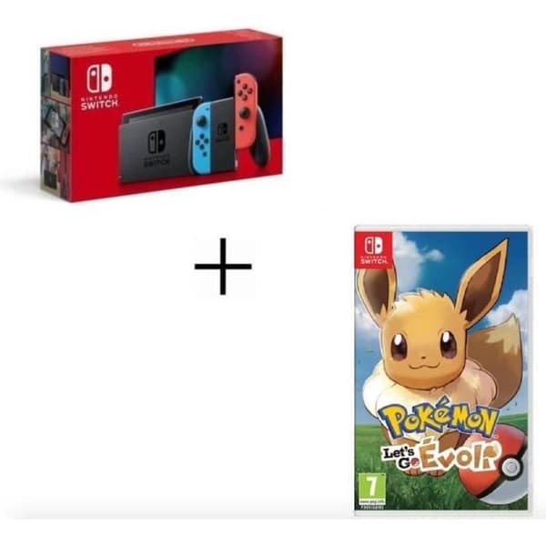 NINTENDO SWITCH KONSOLL + POKEMON EVOLI- USED