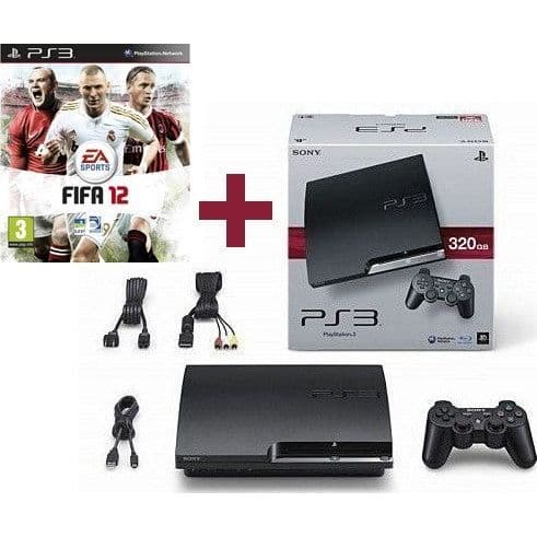 Vardagsrumskonsol - Sony - PS3 320 GB - Svart - Slim - Fifa-licens- USED